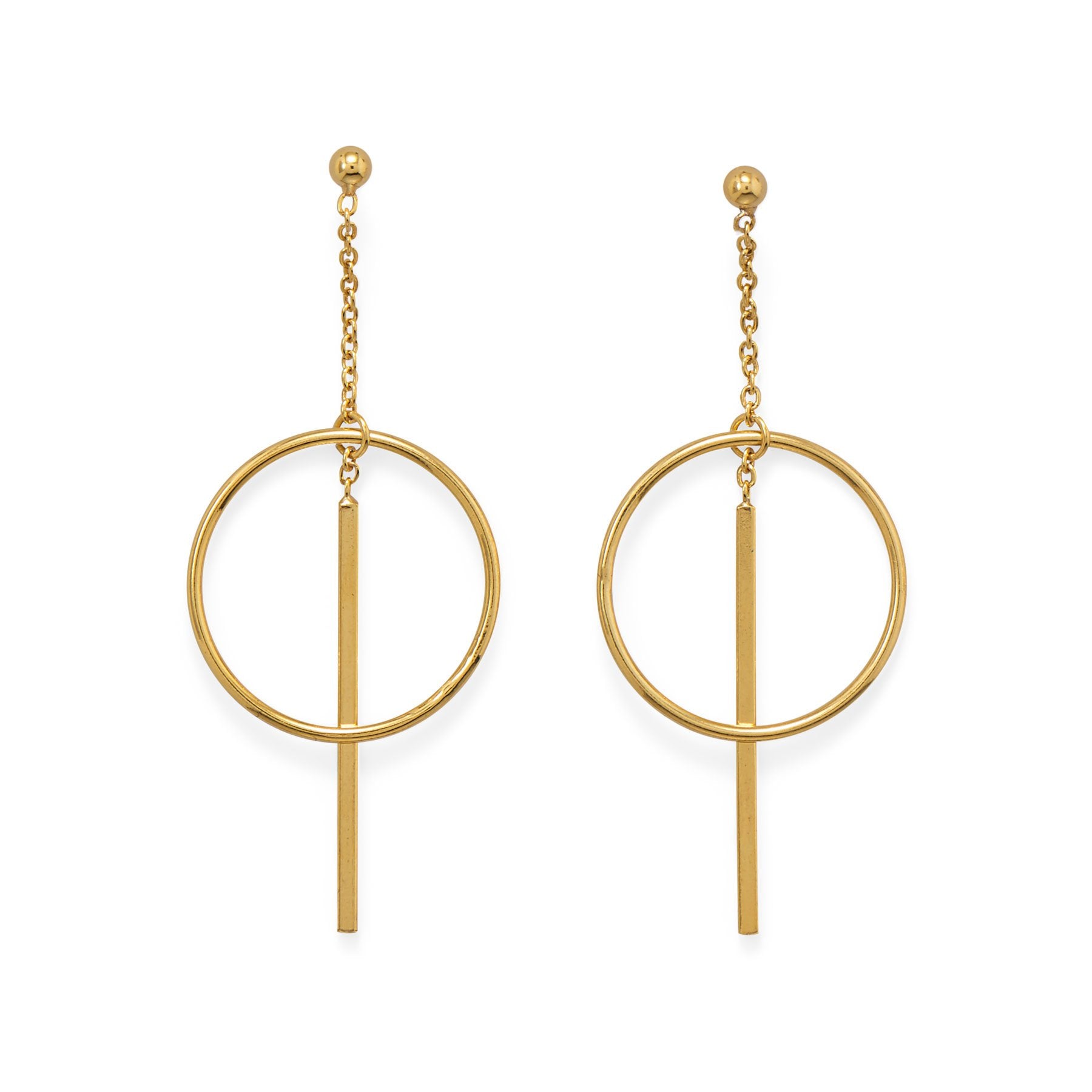 18k Gold Geometric Earrings
