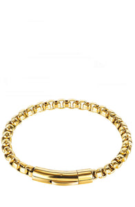 18k gold woven link magnetic Clasp Bracelet