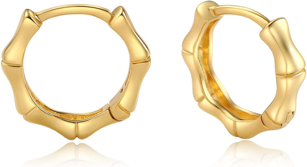 18K Polished Gold Mini Hoop Gia Earrings