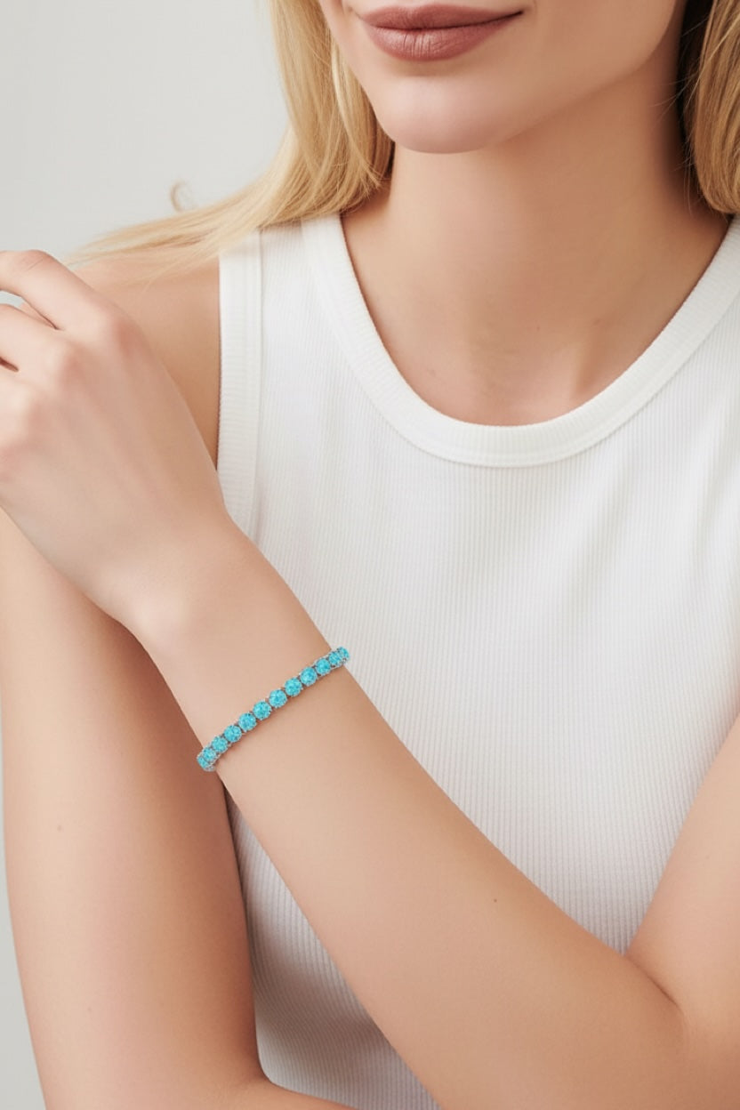 18K Rose Gold White Opal Adjustable Bracelet