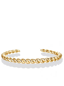 18k Gold Polished Twist Cuff Bracelet