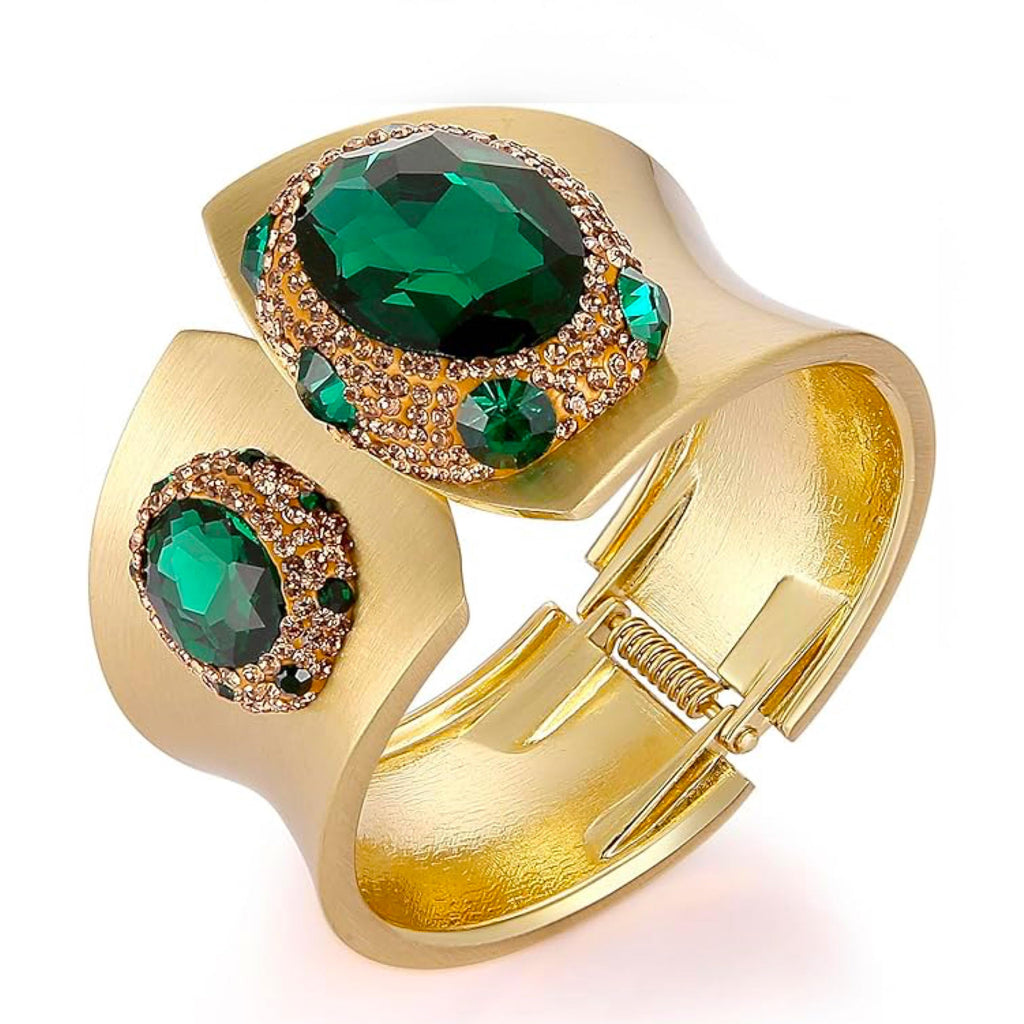 18k gold Green Statement Bracelet