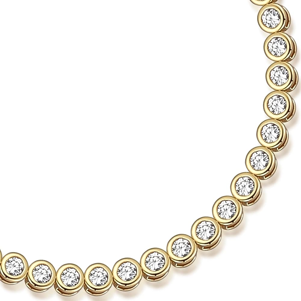 18K Gold Radiant-cut Eternity Tennis Bracelet