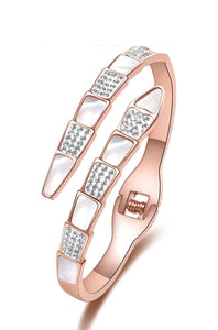 18k Rose Gold & Mother of Pearl Bangle Bracelet
