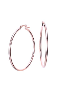 18K Rose Gold Large Hoop Earrings