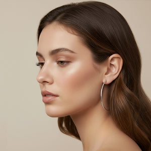 18K Gold Large Hoop Earrings