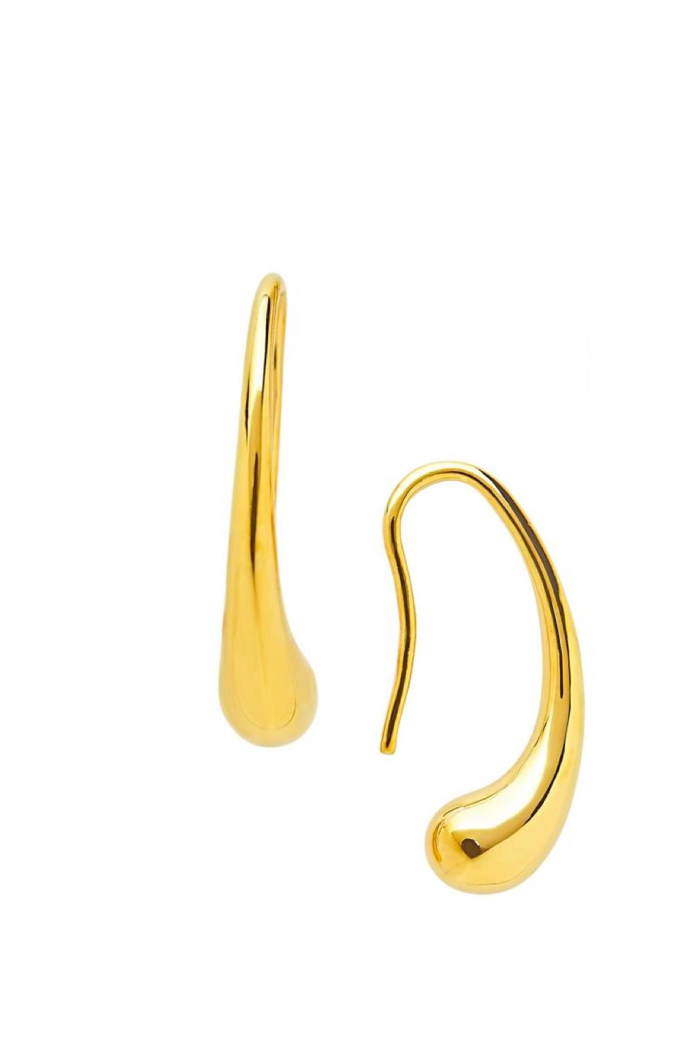 18k gold Modern Tear Drop Earrings