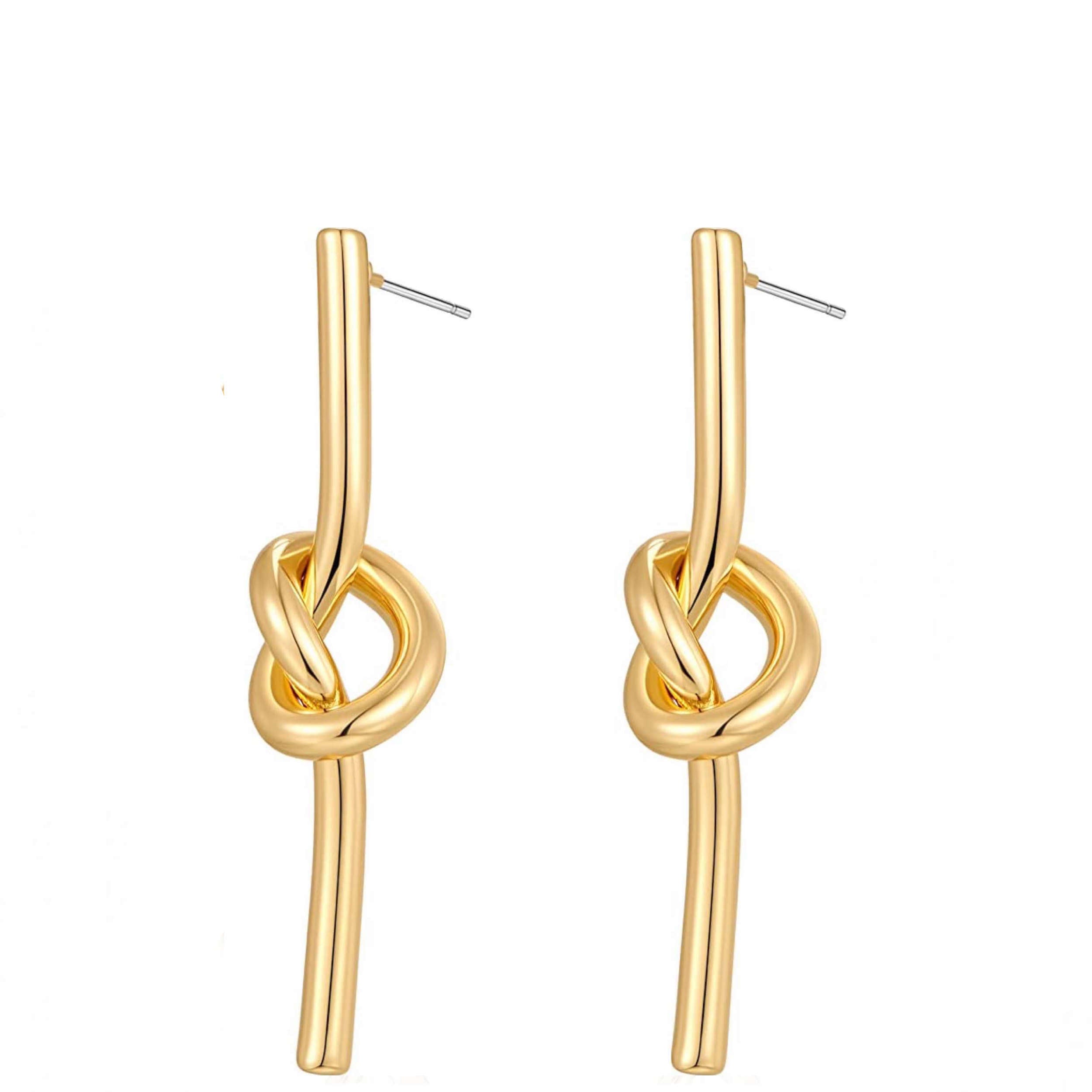 18k Gold Knot Earrings