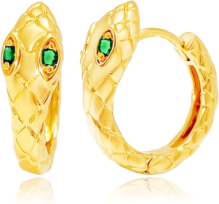 18k Gold Textured Motif Earrings