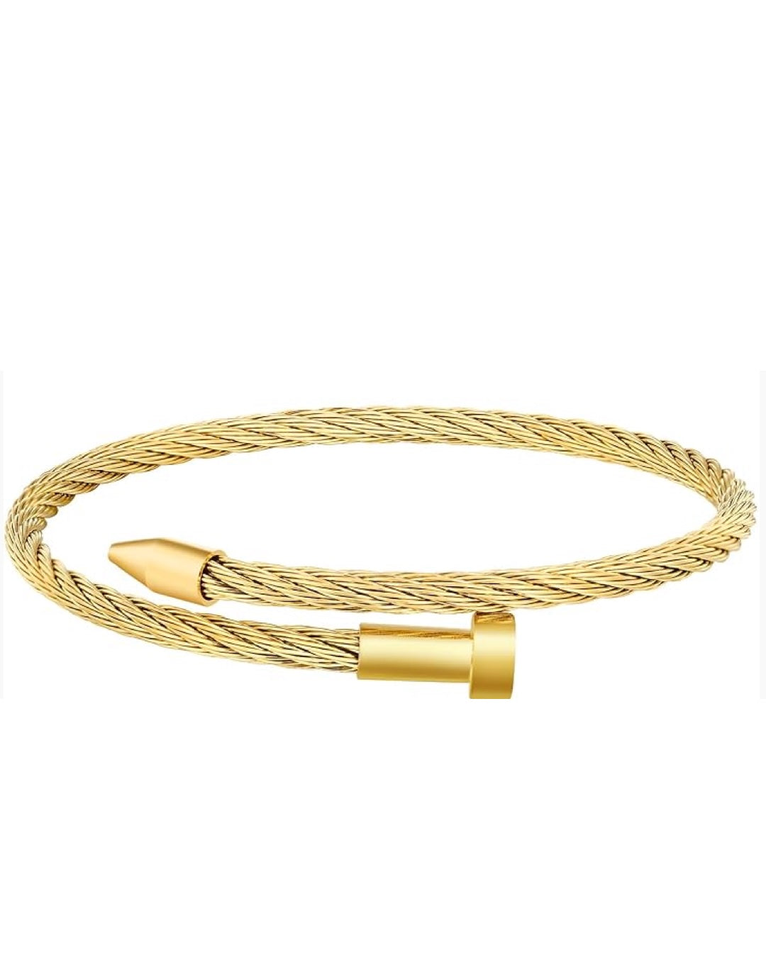 18k Gold Multi Row Modern Cuff Bangle