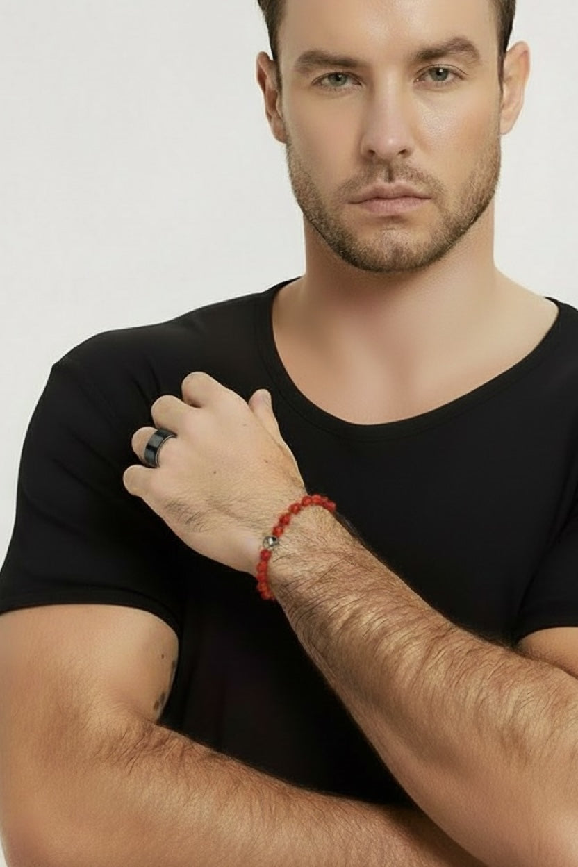 Red Gunmetal Bracelet