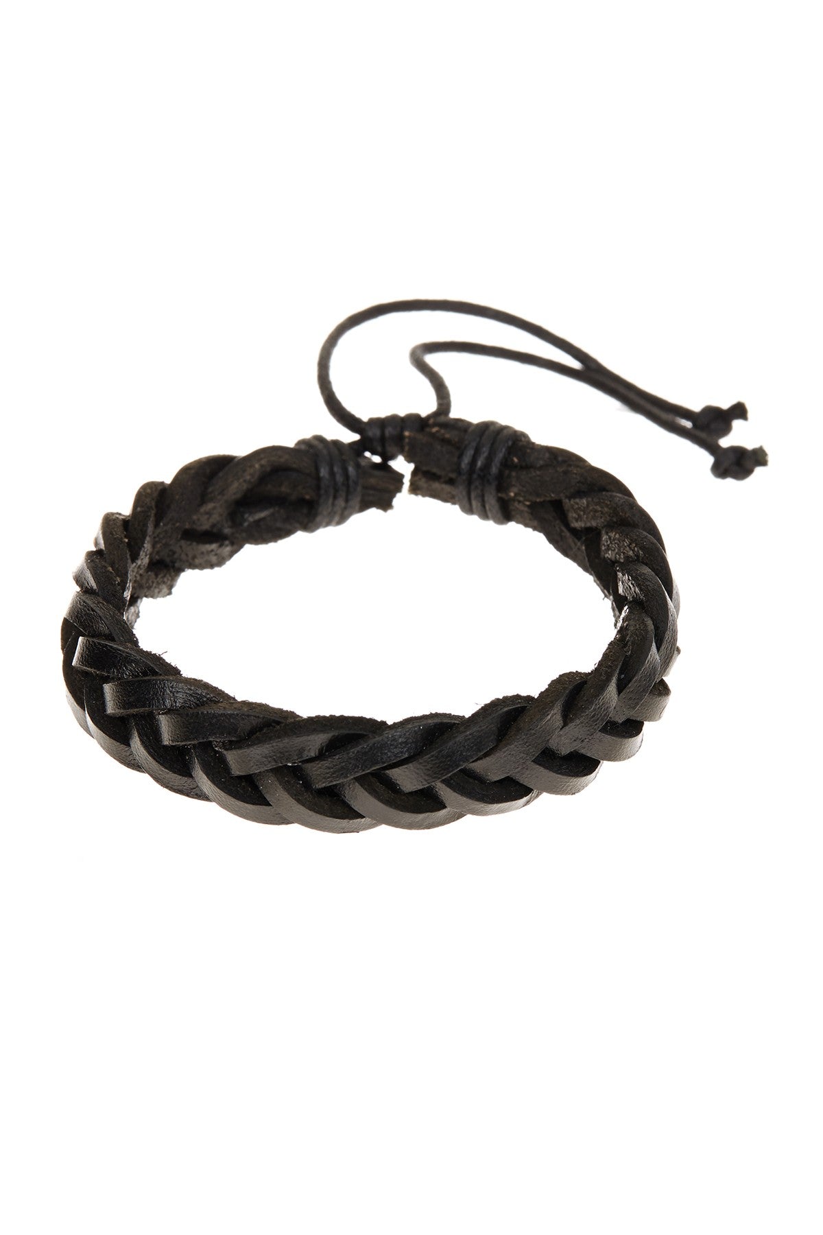 Brown Woven Adjustable Leather Bracelet - Liv Oliver