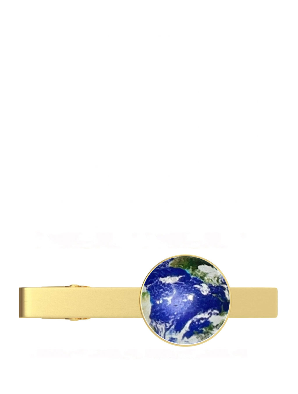 18K Gold Blue Map Tie Bar - Liv Oliver