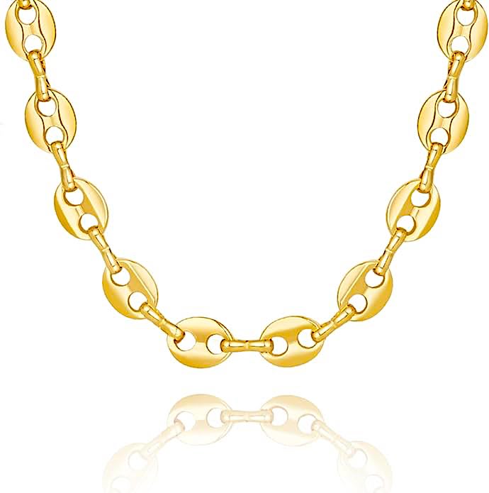 18K Gold Italian Link Necklace