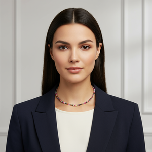 18K Gold Multi Tourmaline Necklace