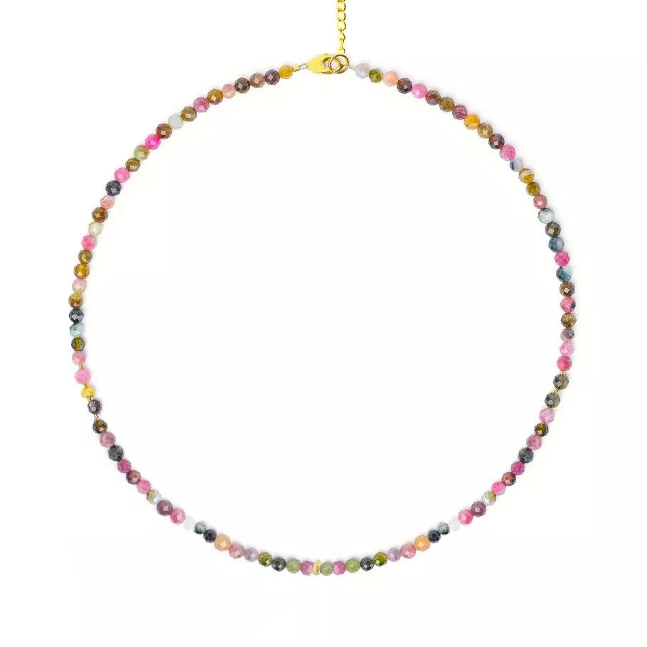 18K Gold Multi Tourmaline Necklace - Liv Oliver