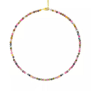 18K Gold Multi Tourmaline Necklace - Liv Oliver