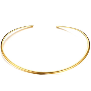 18K Gold Polished Collar Necklace