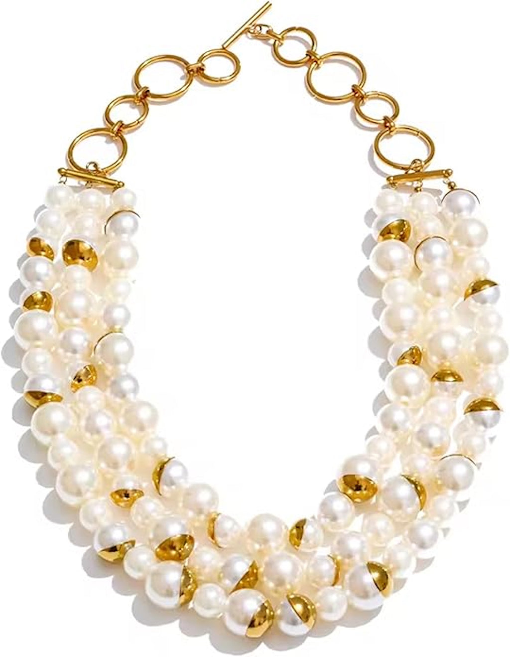 18k Gold Multi Layer Pearl Necklace (Copy)