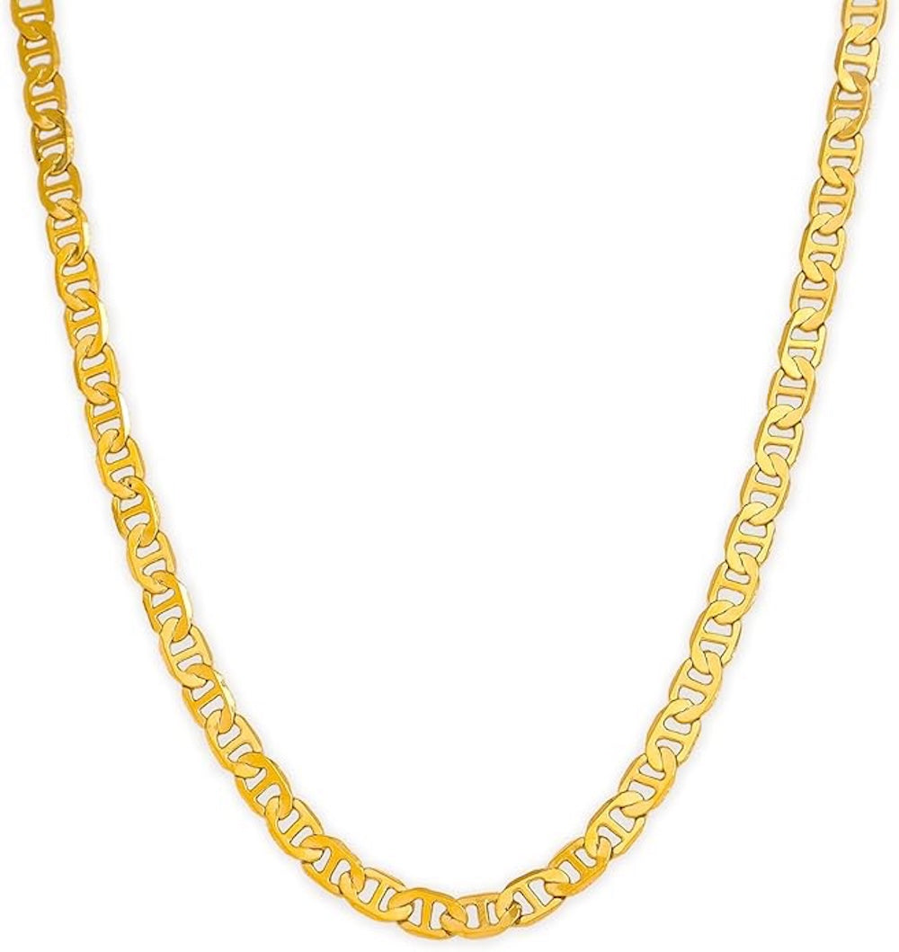18K Gold Italian Chain Link Necklace