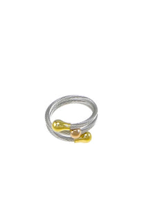 18K Tri Color Wrap Ring