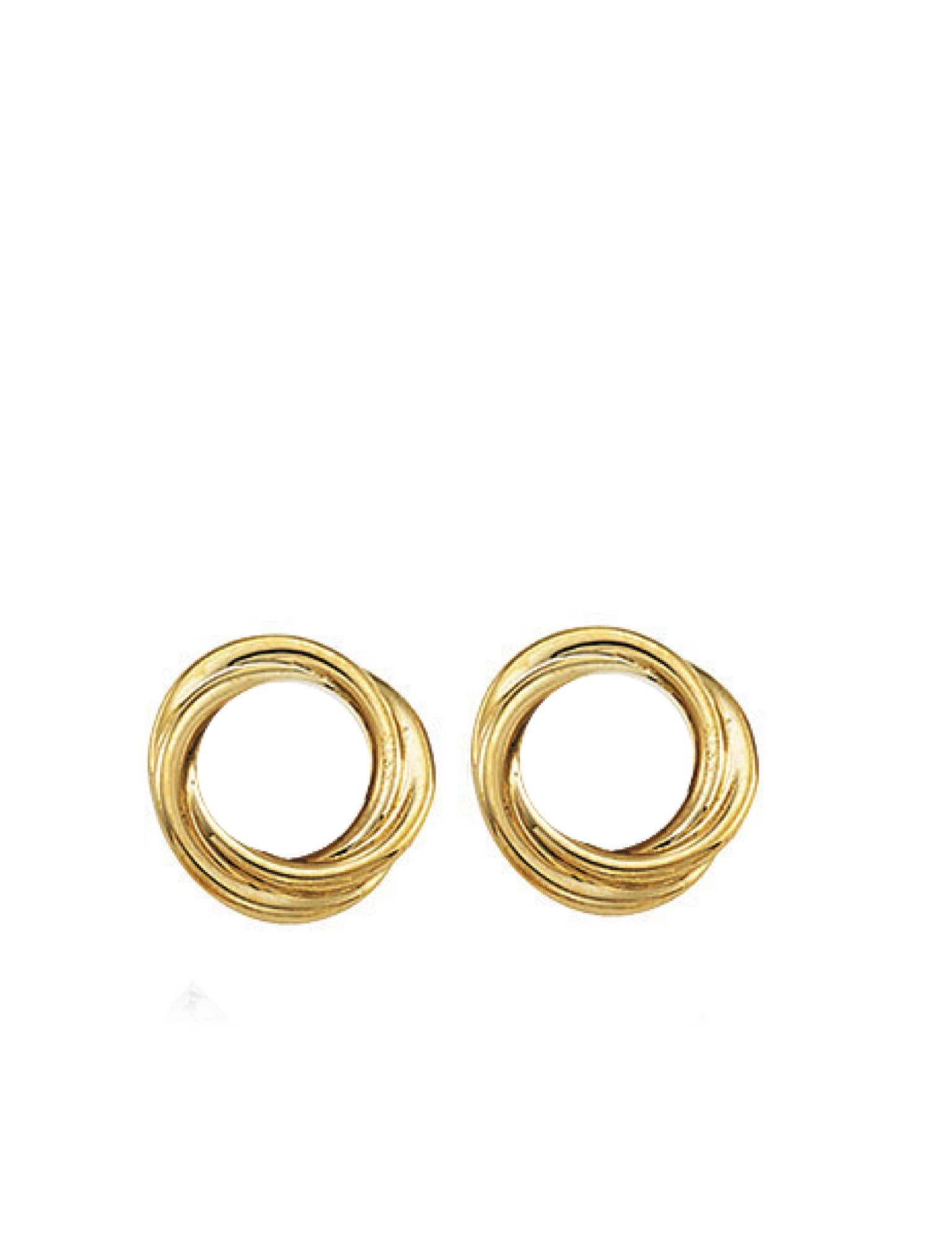 18K Gold Knot Stud Earrings
