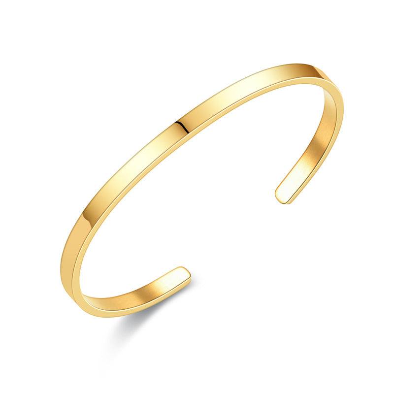 18K Gold Polished Cuff Bangle