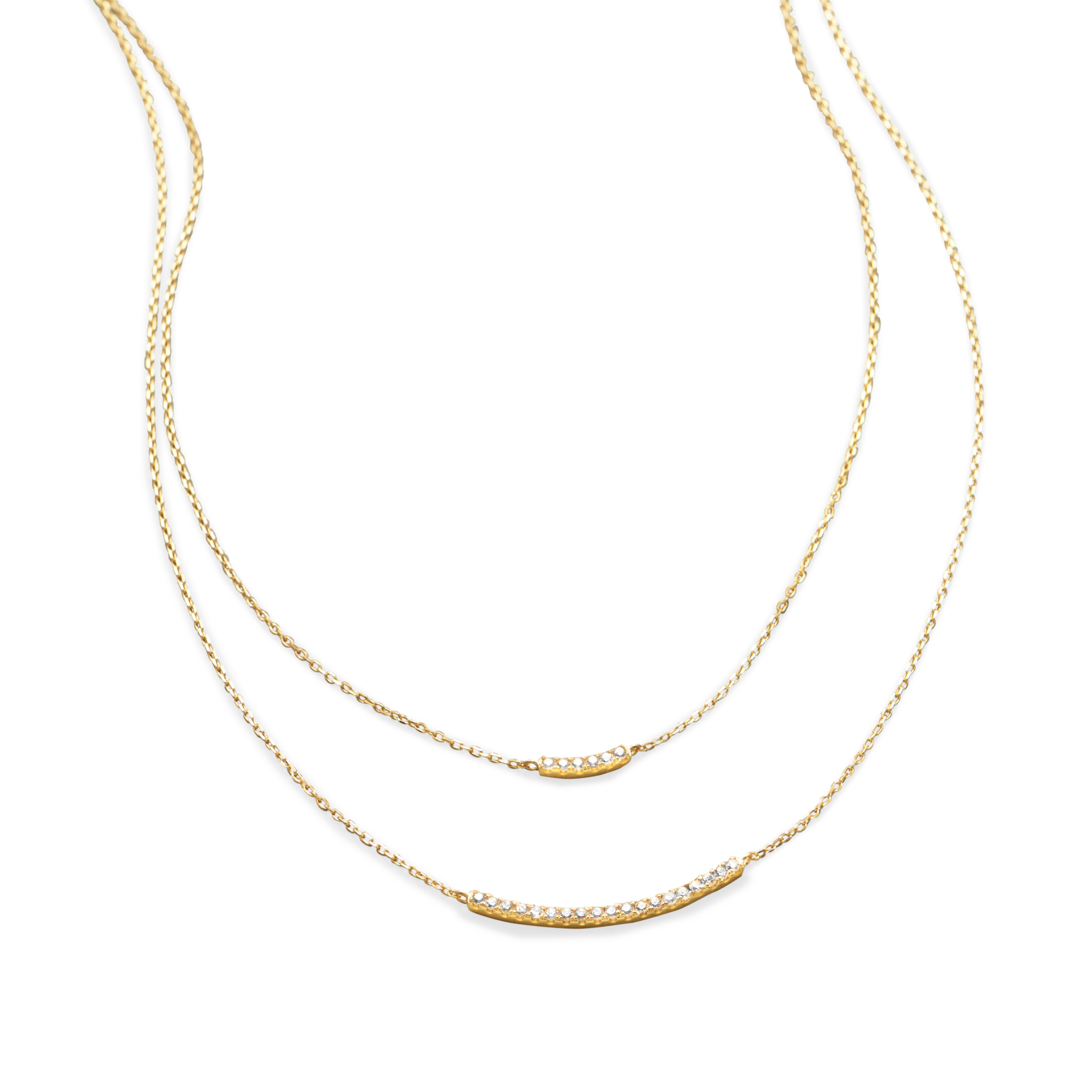 18K Gold Layer Bar Necklace