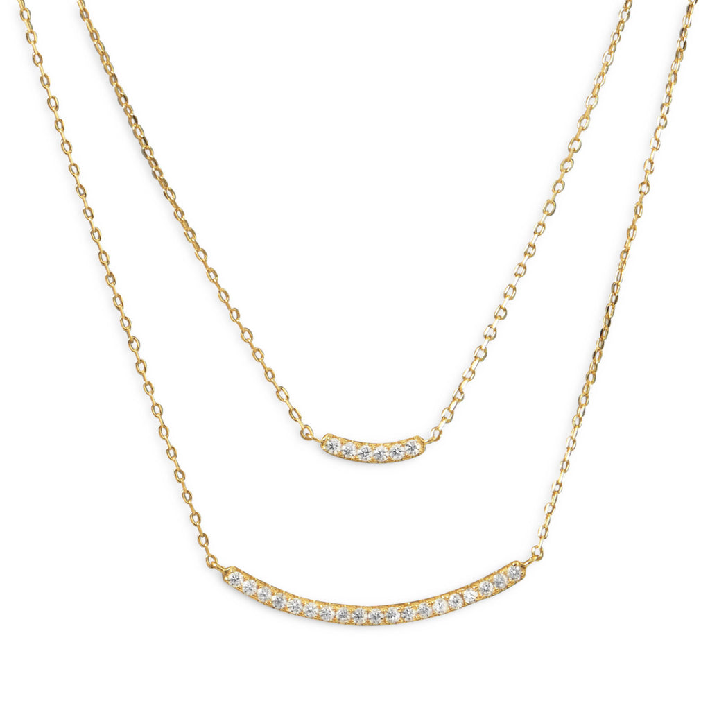 18K Gold Layer Bar Necklace