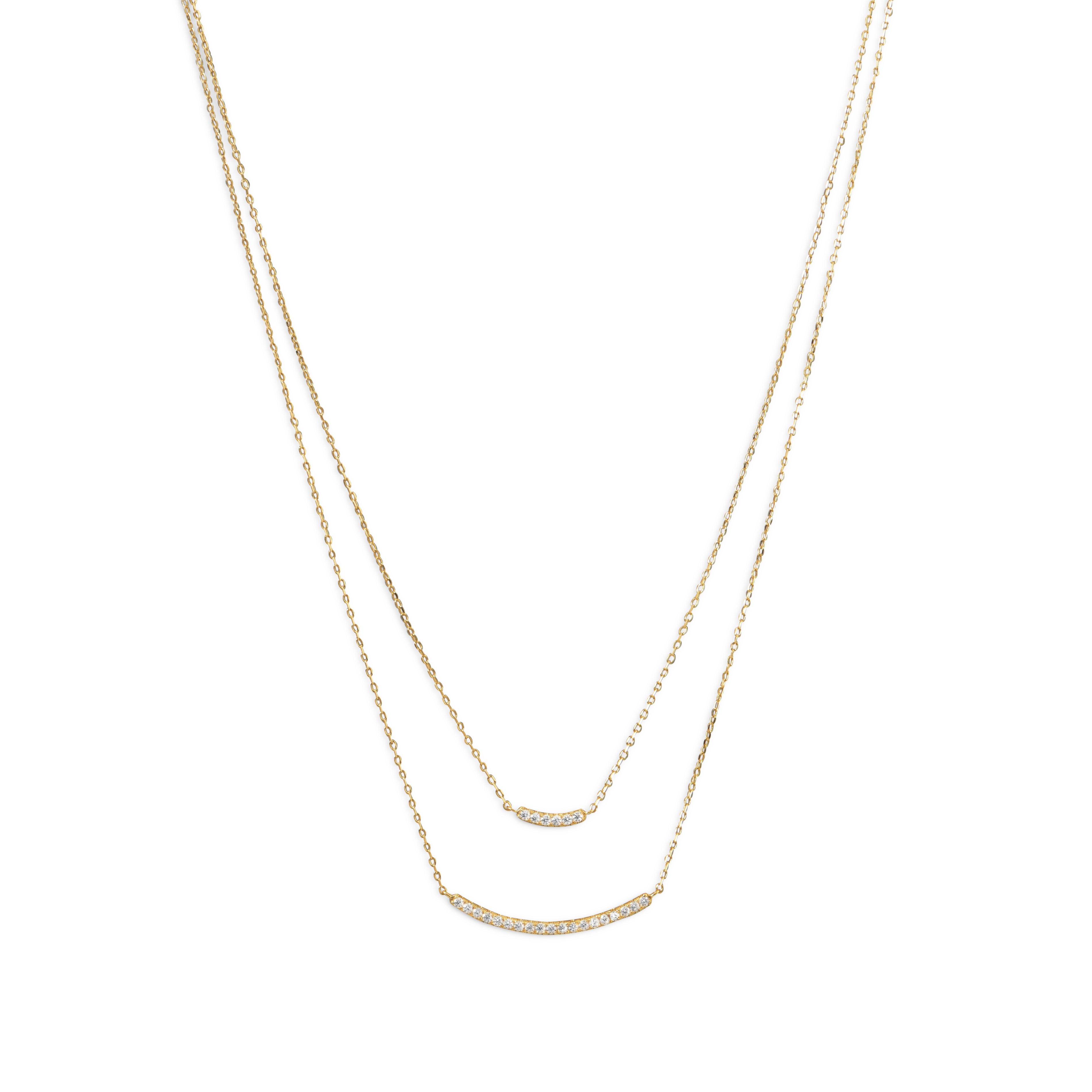 18K Gold Layer Bar Necklace