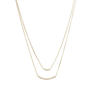 18K Gold Layer Bar Necklace