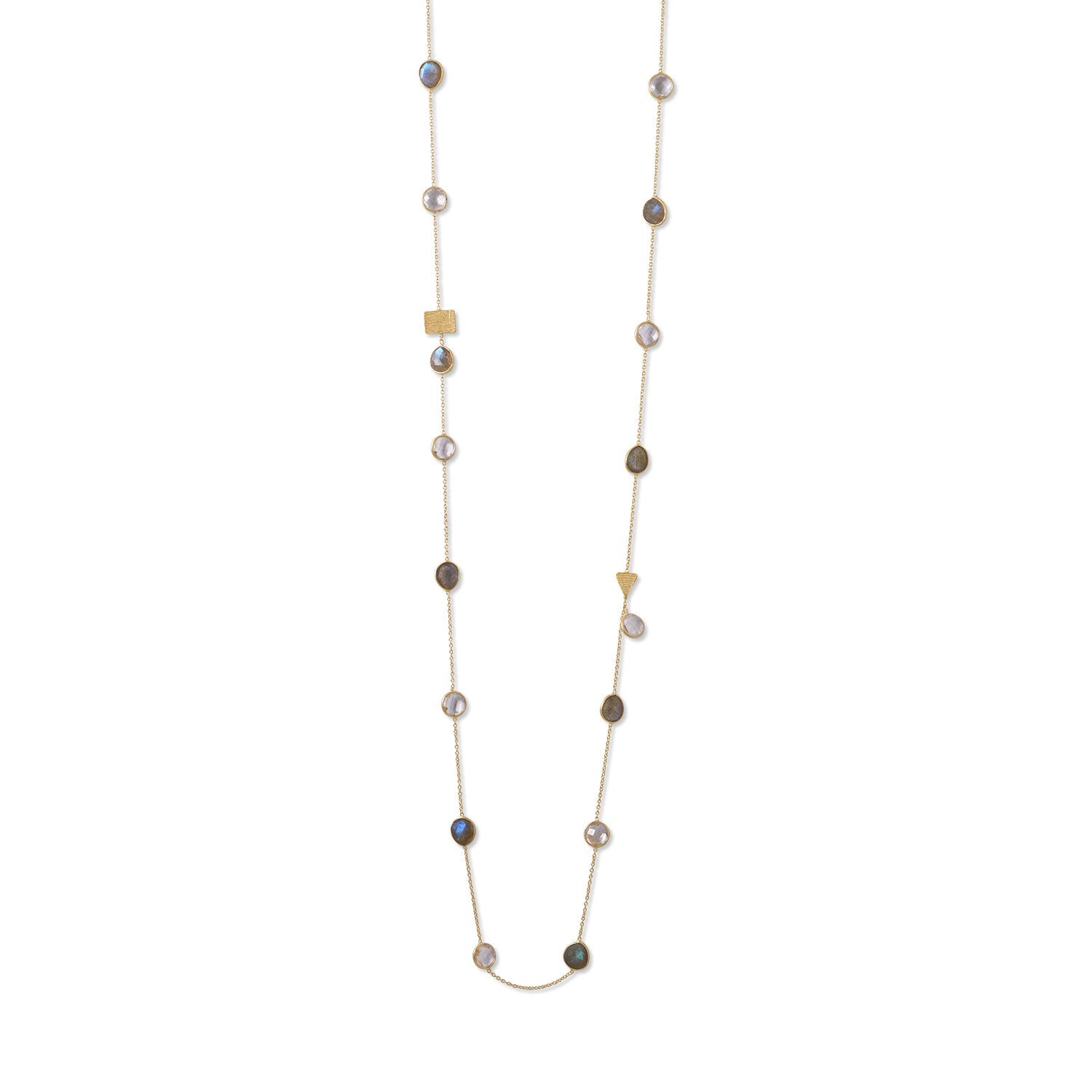 18k Gold Multi Gemstone Necklace