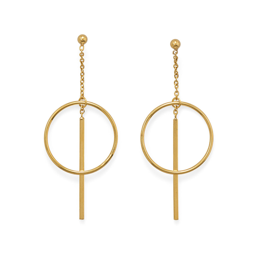 18k Gold Geometric Earrings