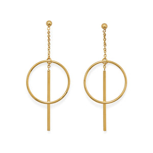 18k Gold Geometric Earrings