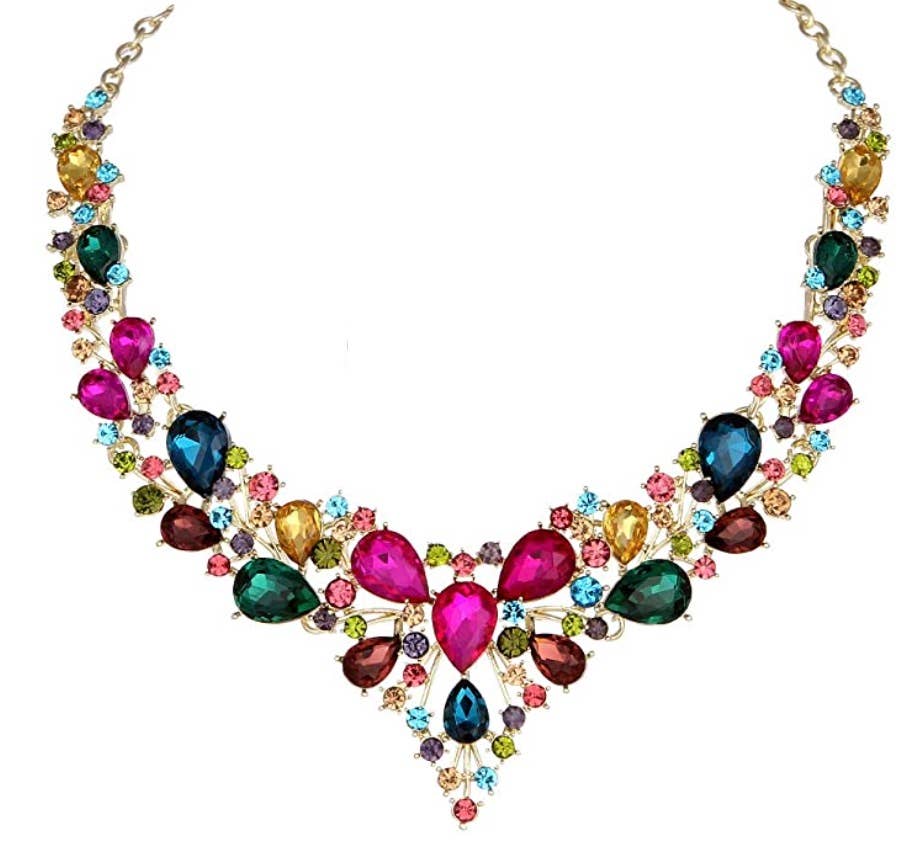 18K Gold Multi Color Necklace
