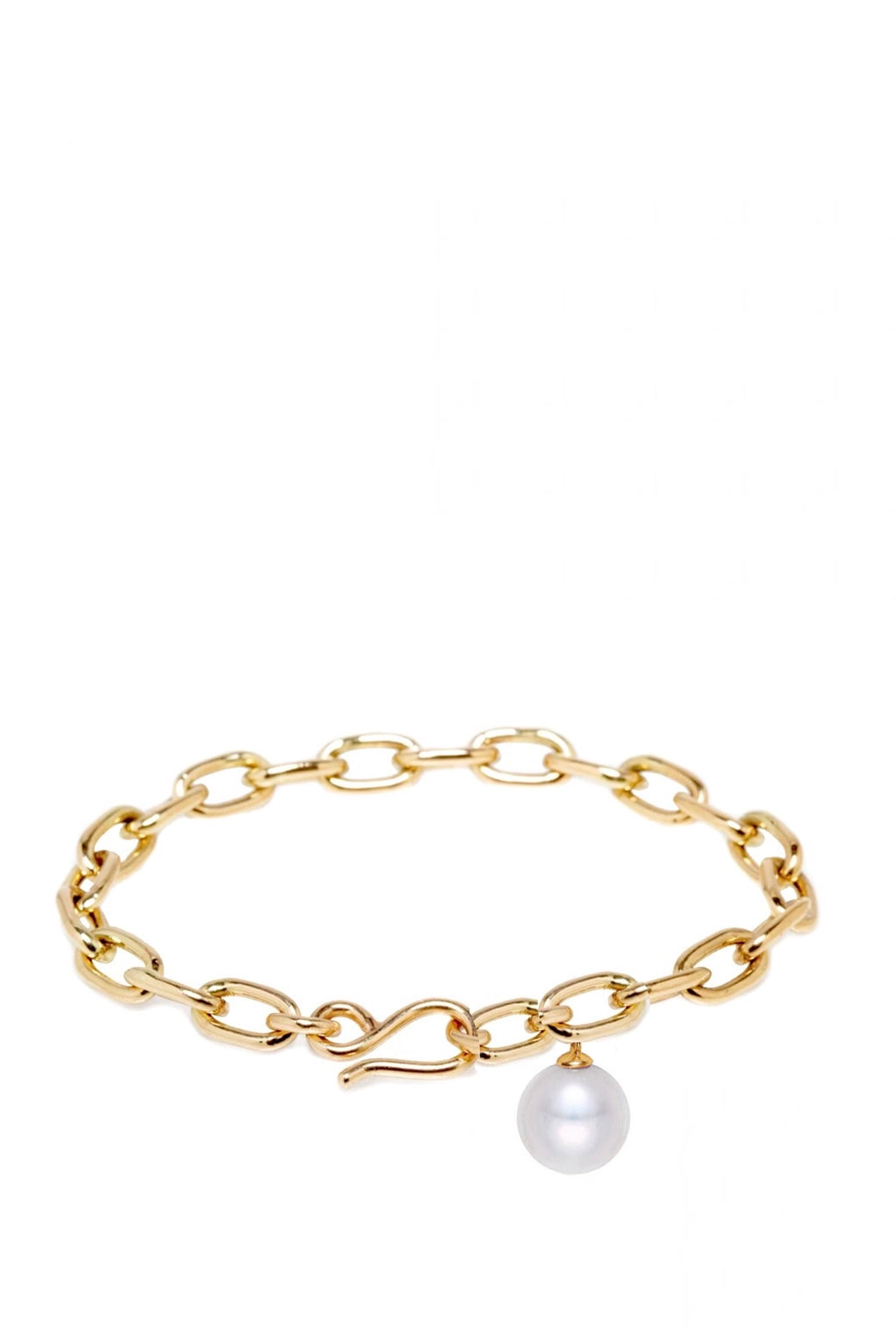 18k Gold Plated Pearl Charm Bracelet