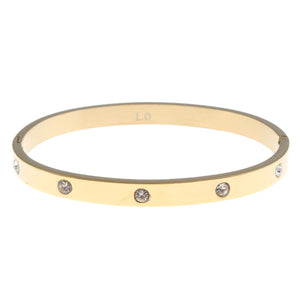 18K Rose Gold Cz Bangle