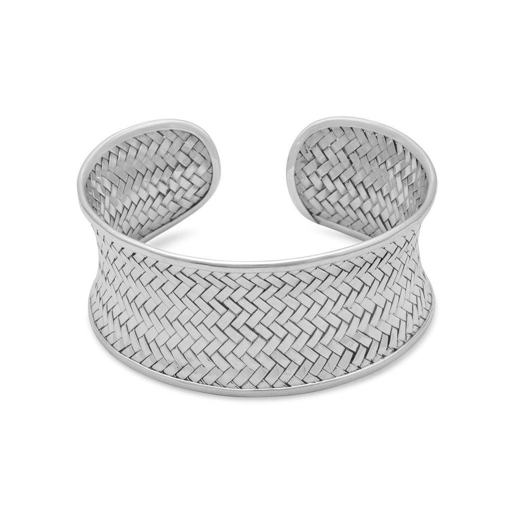 Sterling Silver Woven Cuff Bracelet
