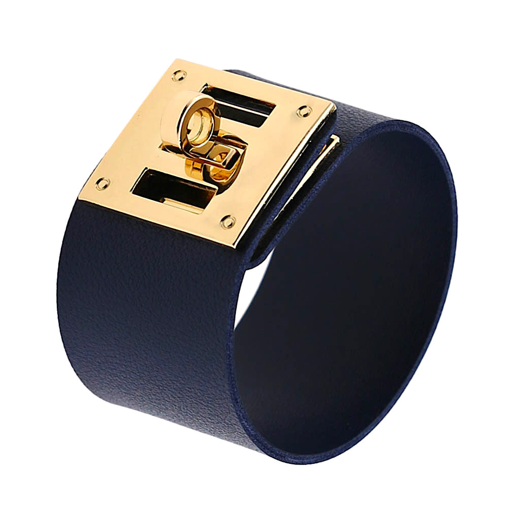 18K Gold Red Leather Bracelet
