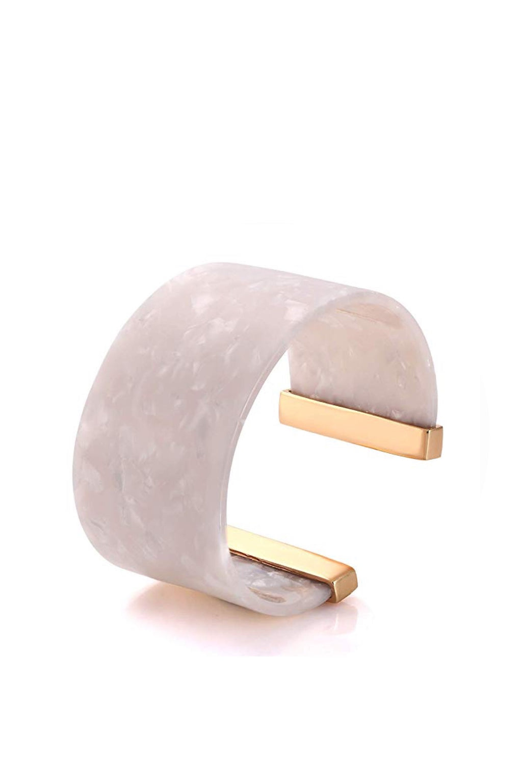 18k Gold White Shell Bangle