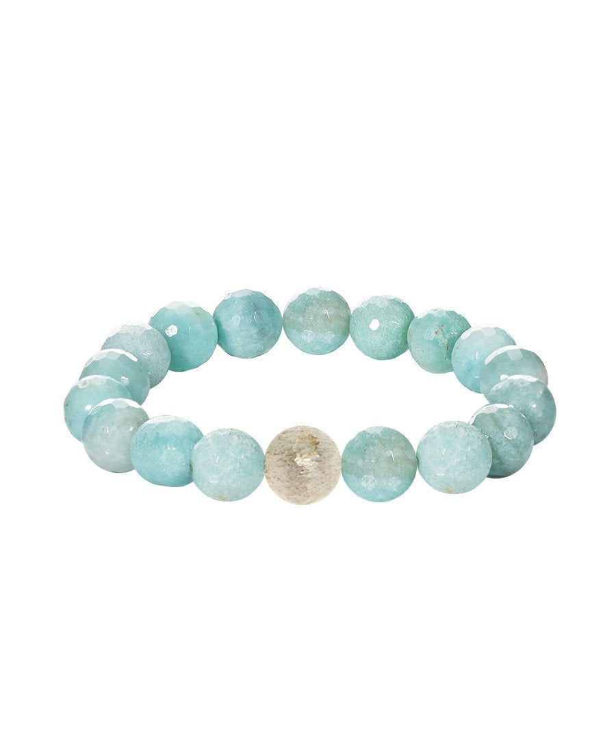 Matte Silver Amazonite Bracelet