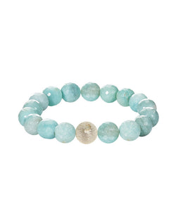 Matte Silver Amazonite Bracelet
