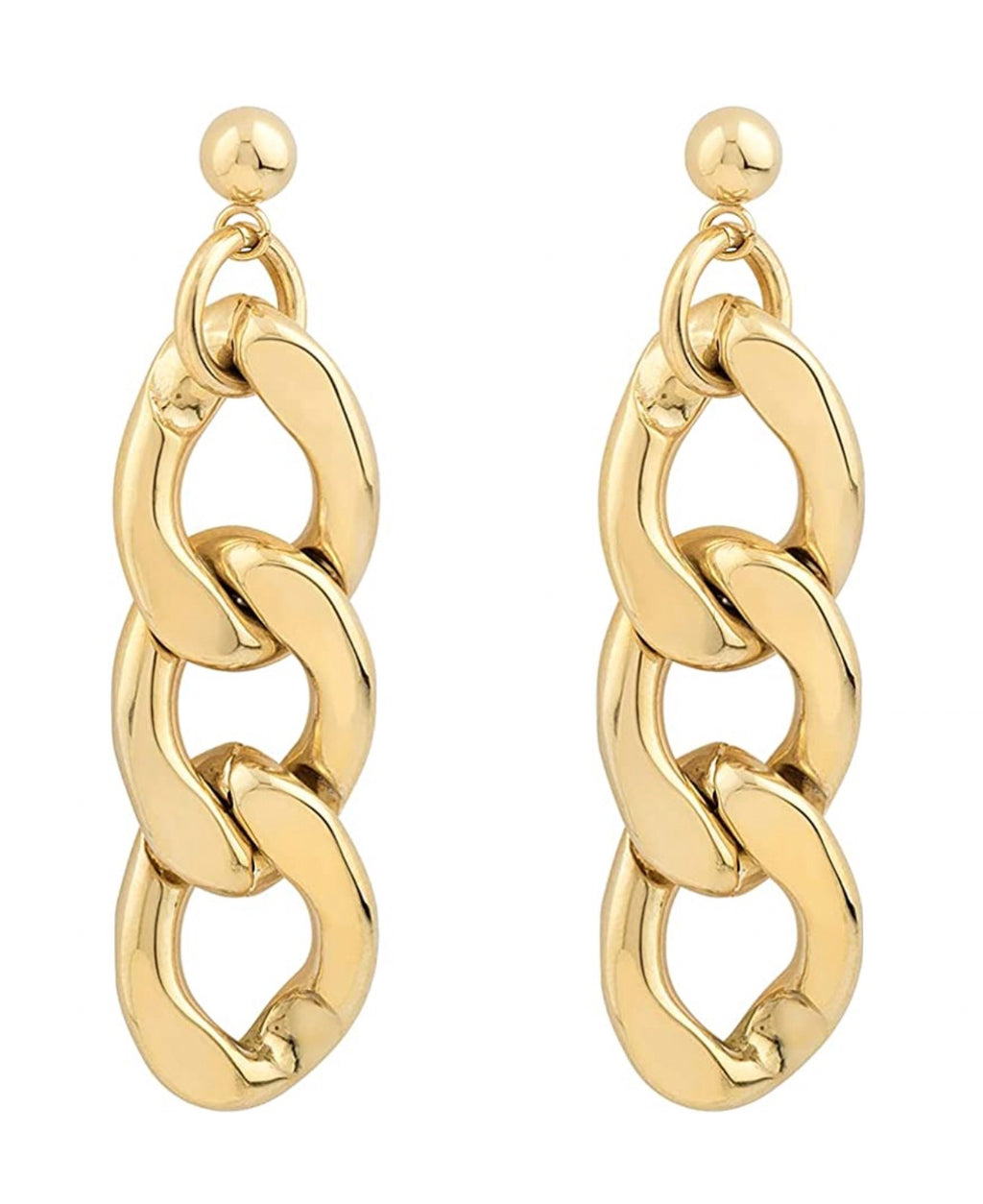 18k Gold Chain Earrings