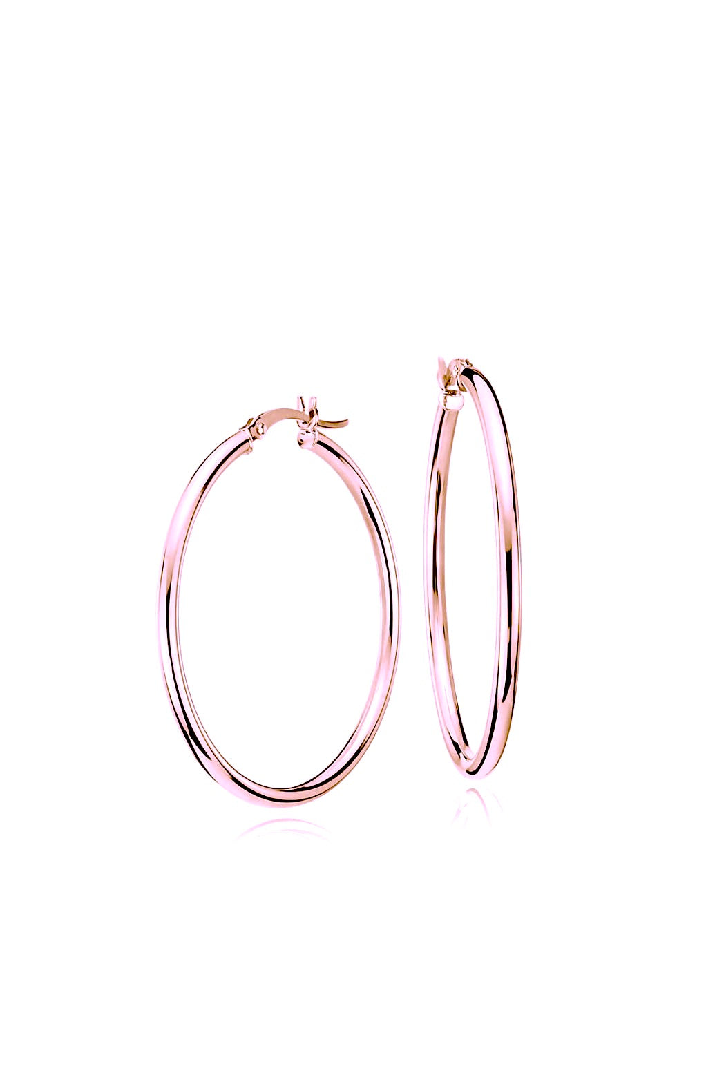 18K Rose Gold Hoop Earrings