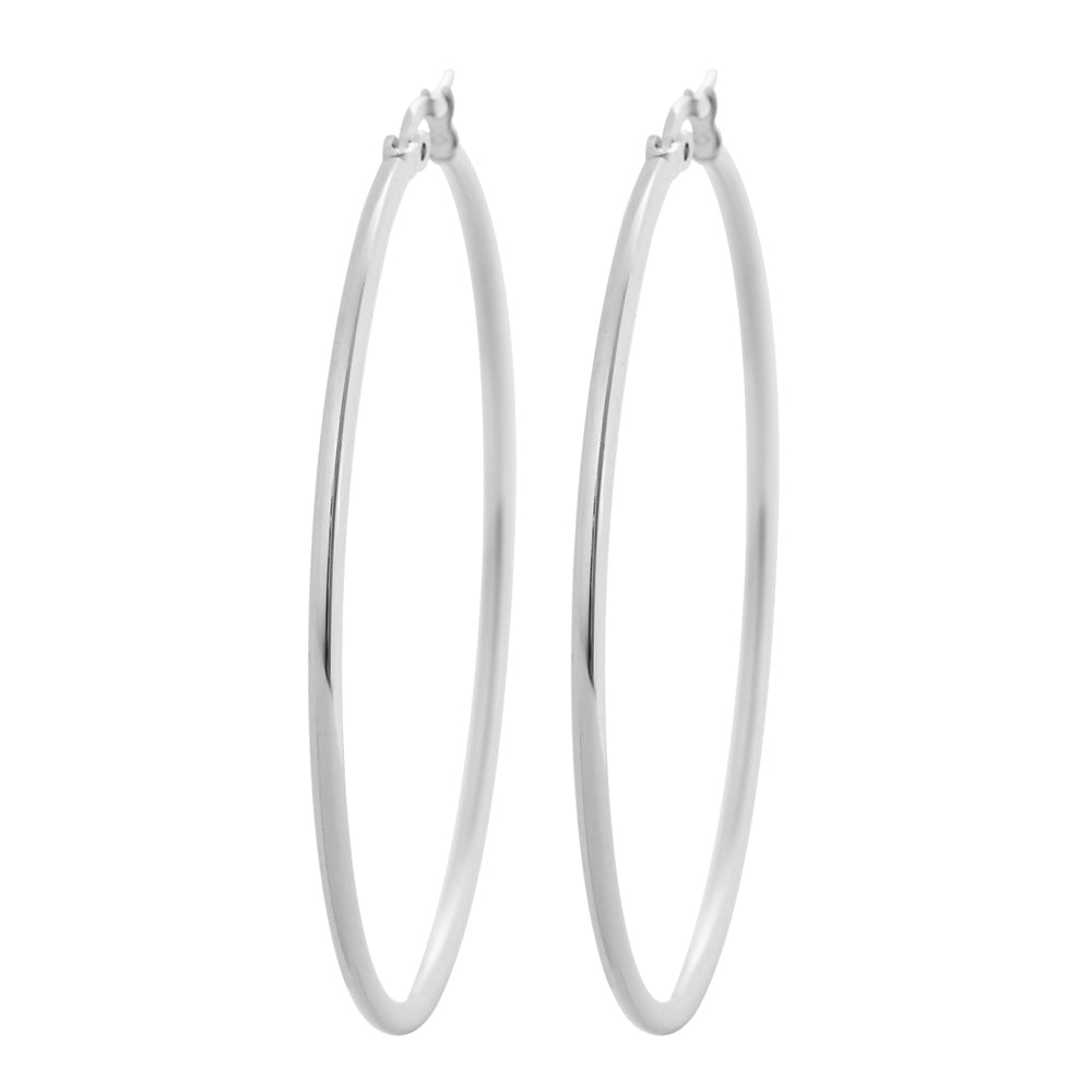 18K Gold Large Hoop Earrings