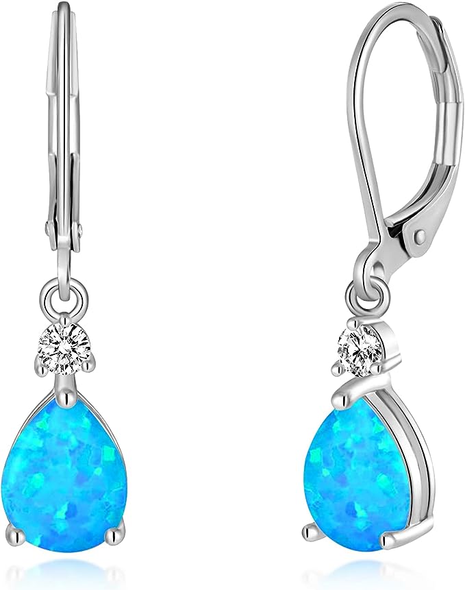 18k Gold Opal Drop Earrings