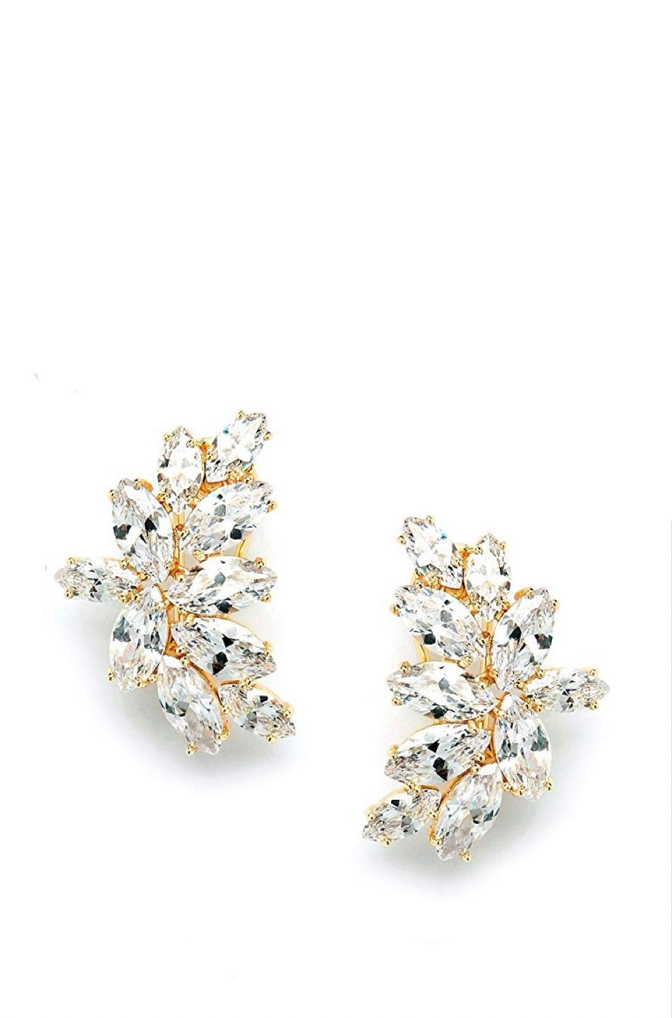 Silver Marquise Crystal Earrings