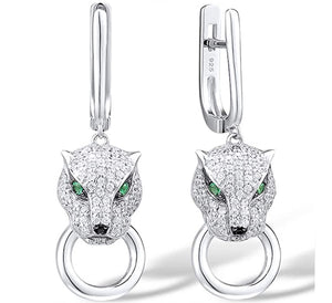 Silver Embellished Motif Earrings