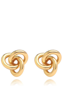 18K Gold Knot Stud Earrings
