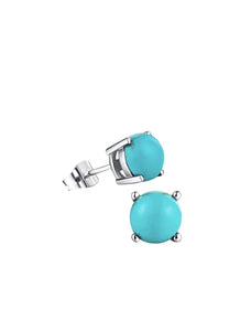 Silver Turquoise Stud Earrings